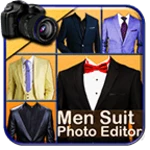 men suit photo editor android application logo